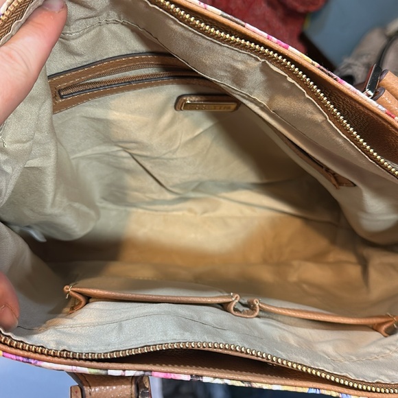 Rosetti Floral Tote Bag with Brown Accents - Picture 11 of 14